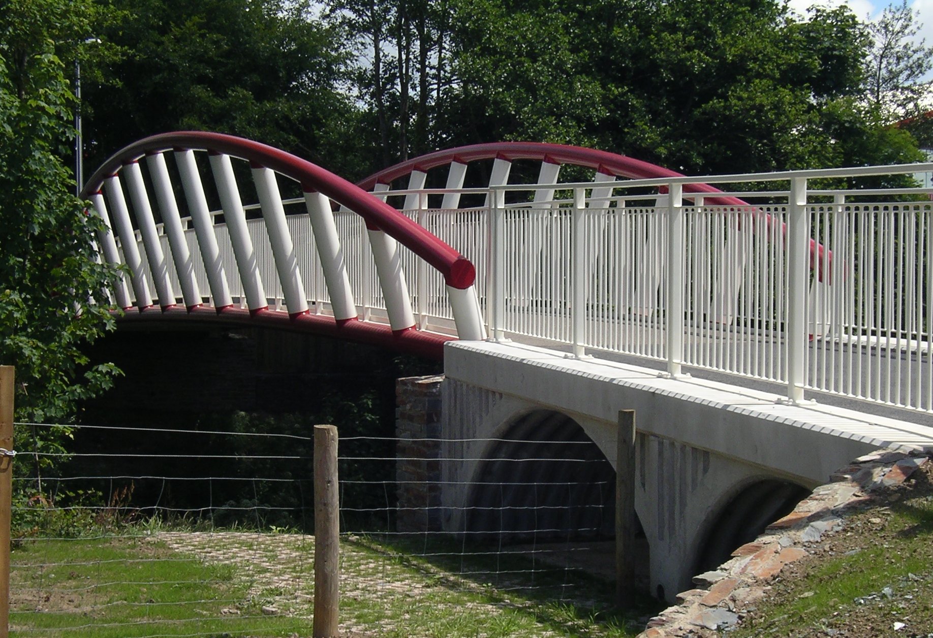 Devon; Bow String Truss Footbridge